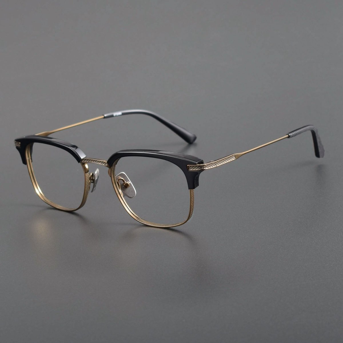 Vintage Acetate Browline Glasses with Pure Titanium Frame for Business Optical Eyewear – DTX2080 - HP eyeglasses