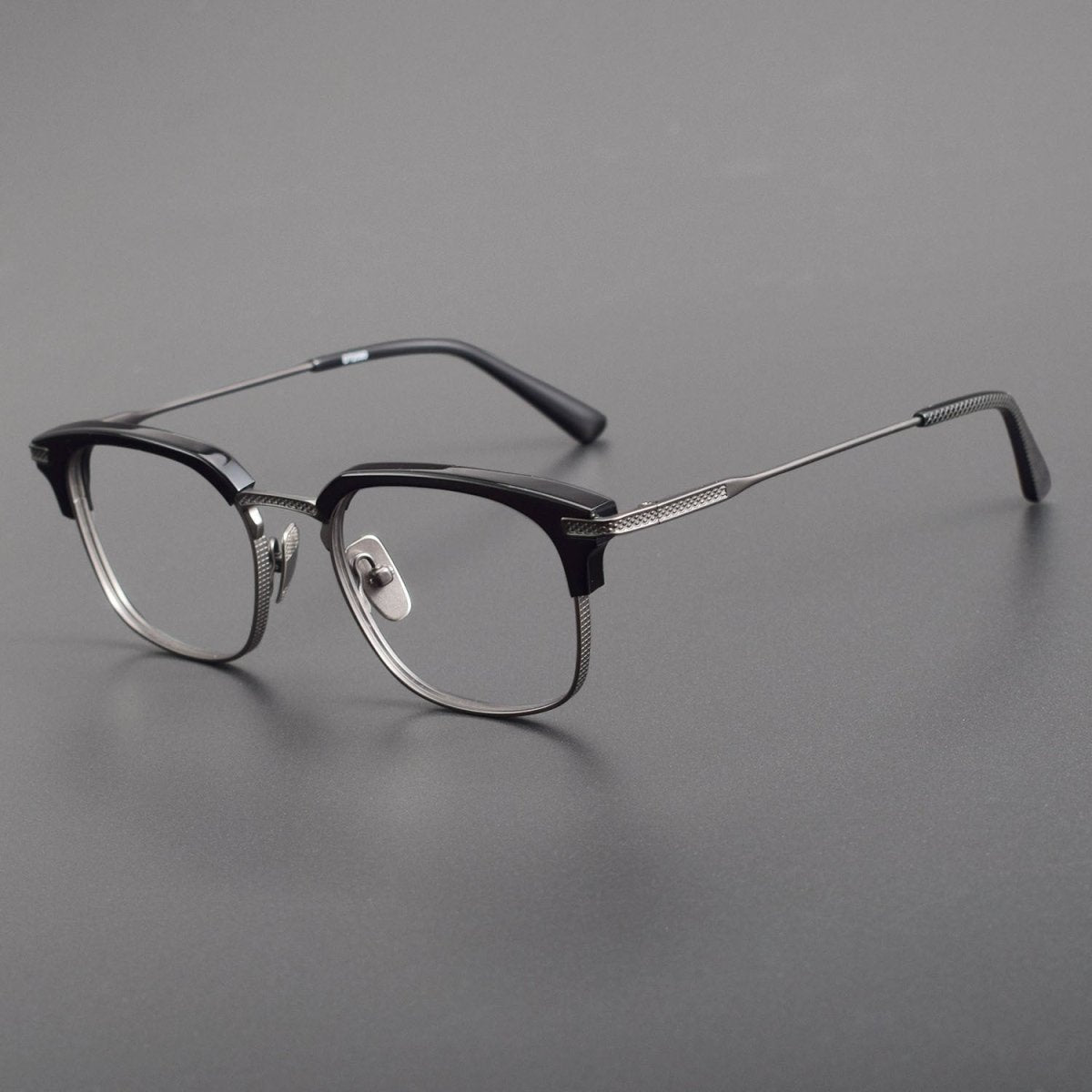Vintage Acetate Browline Glasses with Pure Titanium Frame for Business Optical Eyewear – DTX2080 - HP eyeglasses