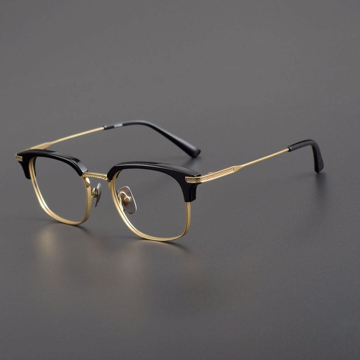 Vintage Acetate Browline Glasses with Pure Titanium Frame for Business Optical Eyewear – DTX2080 - HP eyeglasses