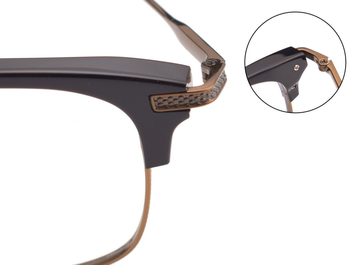 Vintage Acetate Browline Glasses with Pure Titanium Frame for Business Optical Eyewear – DTX2080 - HP eyeglasses