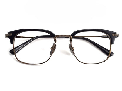 Vintage Acetate Browline Glasses with Pure Titanium Frame for Business Optical Eyewear – DTX2080 - HP eyeglasses