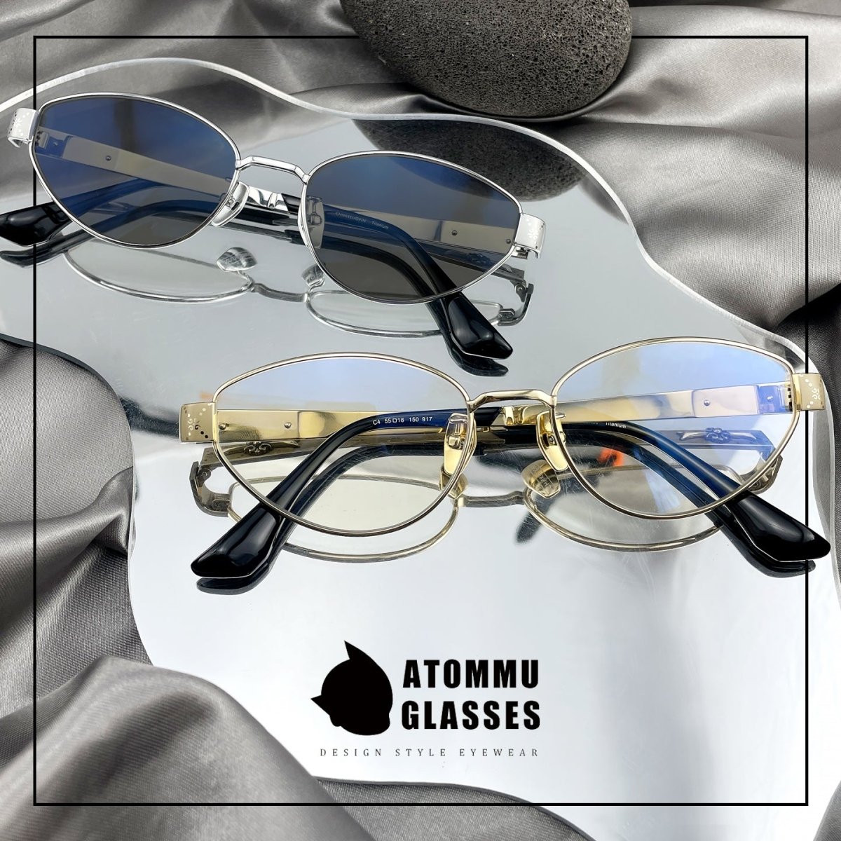 Vintage Cat Eye Titanium Glasses Frame Designer Optical Eyeglasses for Prescription, Tinted & Photochromic Lenses EO-917 - HP eyeglasses