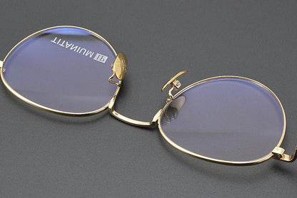 Vintage Round Eyeglasses – Gothic Cross - Inspired Full Frame Titanium Glasses | CH8207 Designer Unisex Eyewear - HP eyeglasses