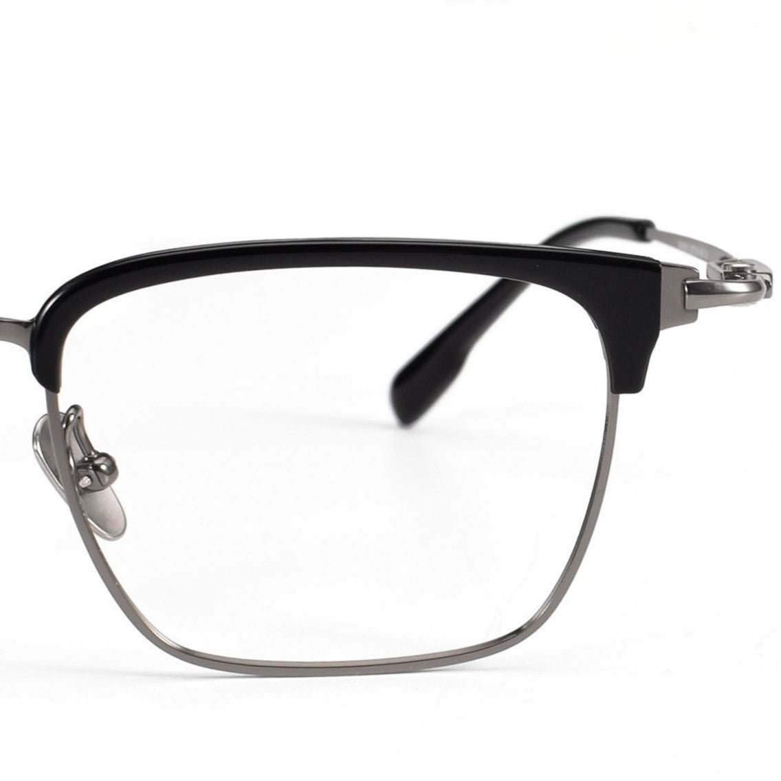 Wide Fit Browline Glasses for Men | Lightweight Titanium Square Acetate Frame for Large Heads SH0060 - HP eyeglasses