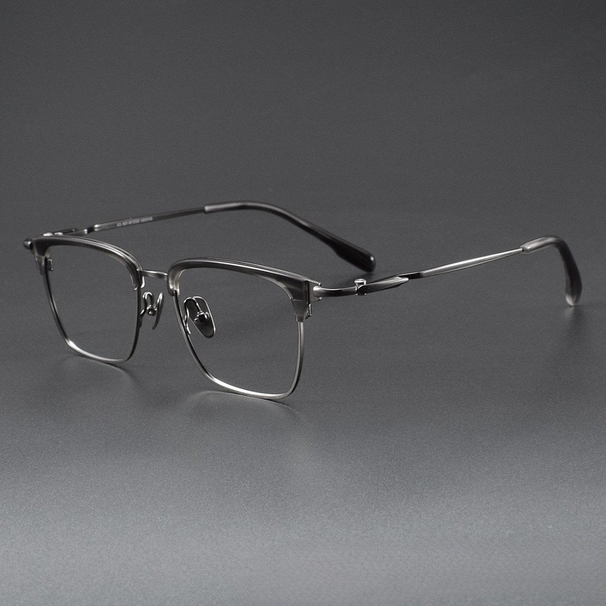 Wide Fit Browline Glasses for Men | Lightweight Titanium Square Acetate Frame for Large Heads SH0060 - HP eyeglasses