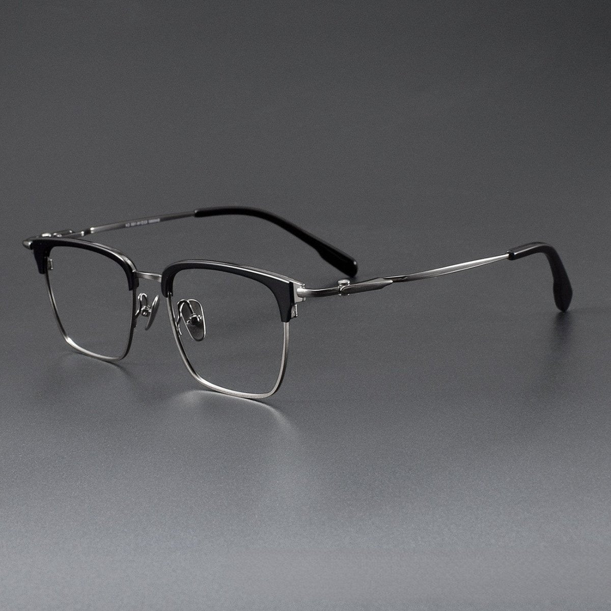 Wide Fit Browline Glasses for Men | Lightweight Titanium Square Acetate Frame for Large Heads SH0060 - HP eyeglasses