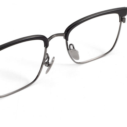 Wide Fit Browline Glasses for Men | Lightweight Titanium Square Acetate Frame for Large Heads SH0060 - HP eyeglasses