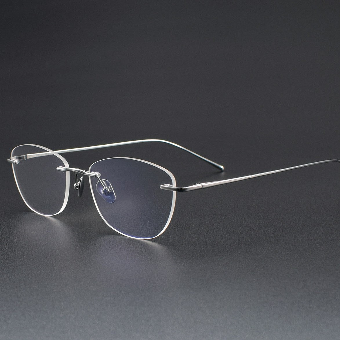 Women's Rimless Cat Eye Glasses | Ultra-Light Pure Titanium Minimalist Prescription Frame ZY52018 - HP eyeglasses