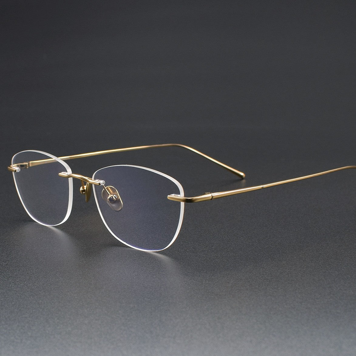 Women's Rimless Cat Eye Glasses | Ultra-Light Pure Titanium Minimalist Prescription Frame ZY52018 - HP eyeglasses