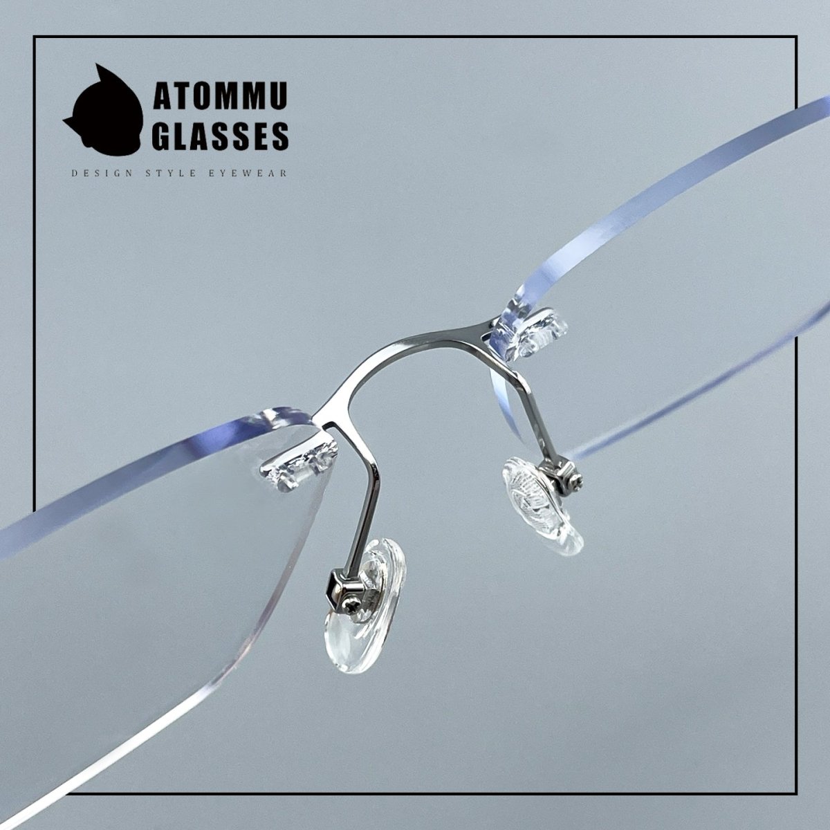 Women’s Rimless Pure Titanium Eyeglasses – Square Ultra Lightweight Business Frame 6443 - HP eyeglasses