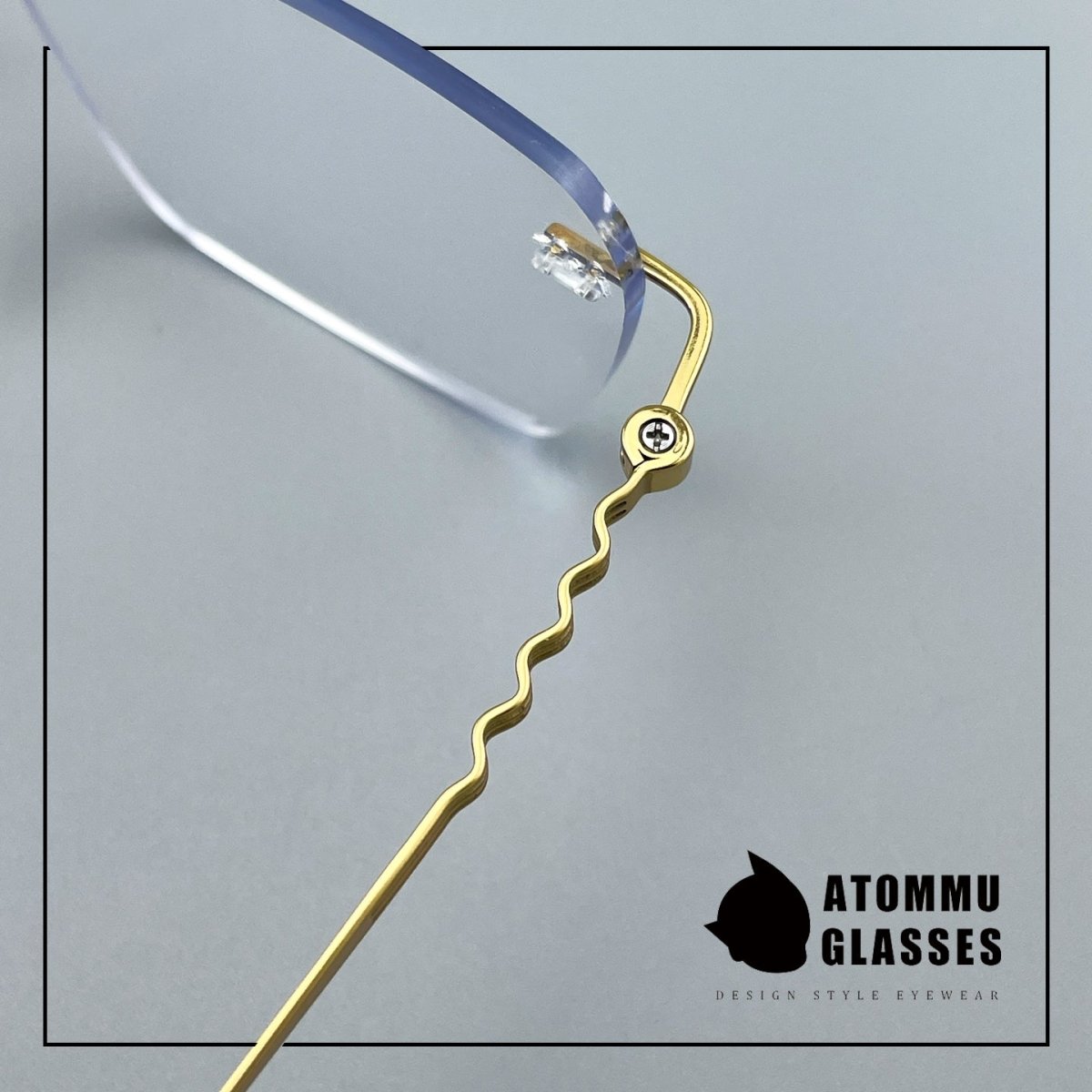 Women’s Rimless Pure Titanium Eyeglasses – Square Ultra Lightweight Business Frame 6443 - HP eyeglasses