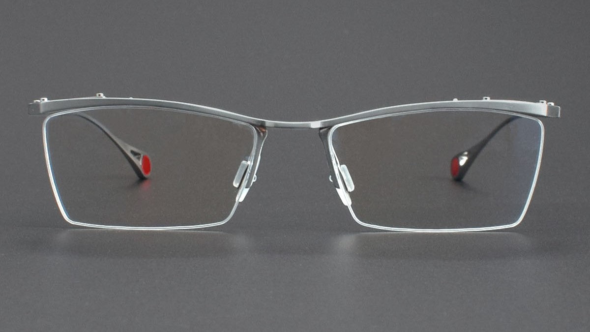 ZY - 113 Titanium Semi - Rimless Business Glasses – Okuyama Same Style Carbon Fiber Design, Lightweight Half Frame Eyewear for Men - HP eyeglasses