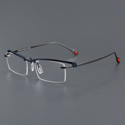 ZY - 208 Titanium Semi - Rimless Business Glasses – Okuyama Same Style - HP eyeglasses