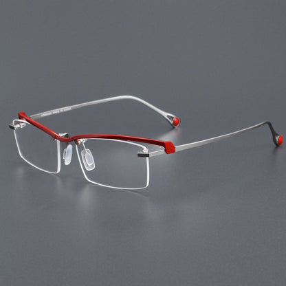 ZY - 208 Titanium Semi - Rimless Business Glasses – Okuyama Same Style - HP eyeglasses