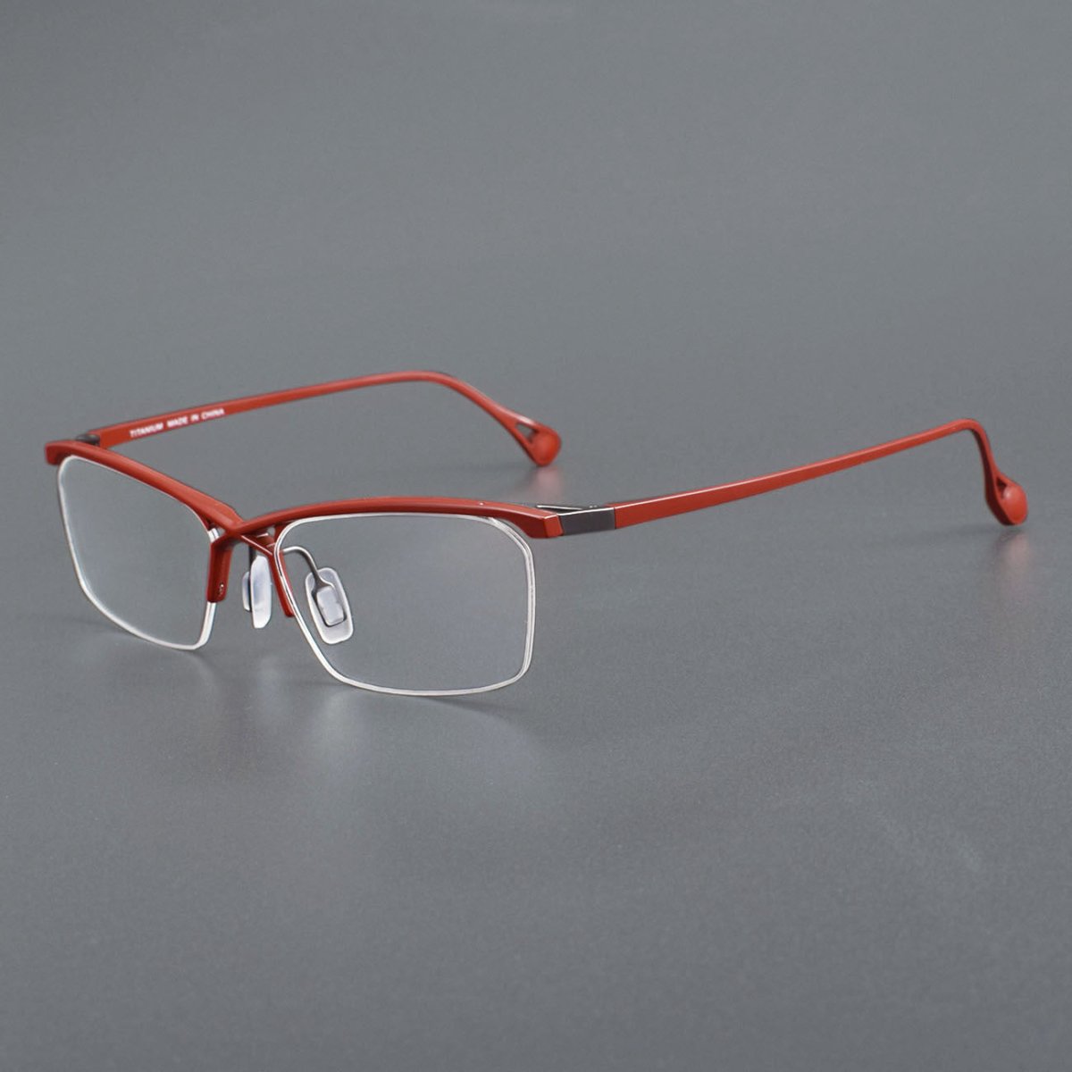 ZY - 222 Okuyama Same Style Titanium Semi - Rimless Glasses – Lightweight Business Eyewear with Hollow Design, Half Frame Prescription Ready - HP eyeglasses